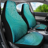 Light Green Teal Mandalas Car Seat Covers 105905 - YourCarButBetter
