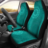 Light Green Teal Mandalas Car Seat Covers 105905 - YourCarButBetter