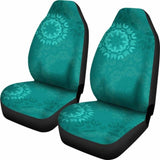Light Green Teal Mandalas Car Seat Covers 105905 - YourCarButBetter