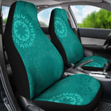 Light Green Teal Mandalas Car Seat Covers 105905 - YourCarButBetter