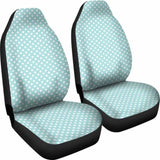 Light Turquoise And White Polka Dot Car Seat Covers 143731 - YourCarButBetter