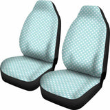 Light Turquoise And White Polka Dot Car Seat Covers 143731 - YourCarButBetter