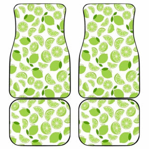 Lime Design Pattern Front And Back Car Mats 194013 - YourCarButBetter
