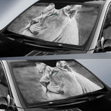 Lion Monochrome Hd 4K Car Sun Shade 172609 - YourCarButBetter