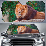 Lion Splash Artwork 4K Car Sun Shade 172609 - YourCarButBetter