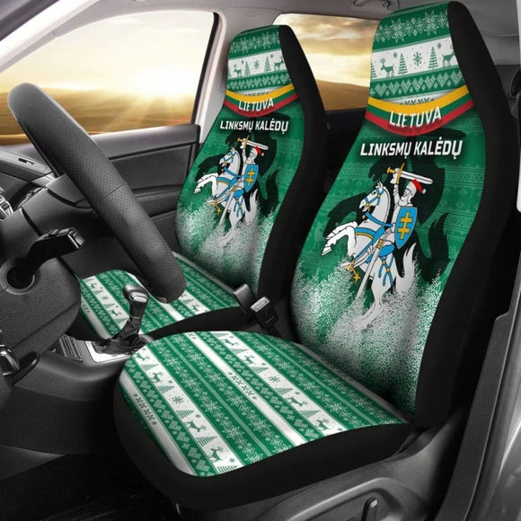 Lithuania Christmas Car Seat Covers Simple Vibes Version 160830 - YourCarButBetter