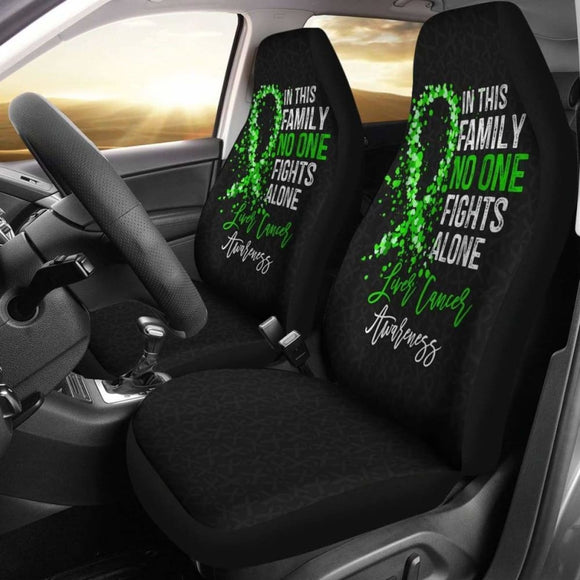Liver Cancer No One Fights Alone Car Seat Covers 210101 - YourCarButBetter