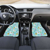 Llama Alpaca Cactus Leaves Pattern Front And Back Car Mats 102802 - YourCarButBetter