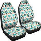 Llama Aztec Style Design Pattern Printed Car Seat Covers 212403 - YourCarButBetter