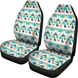 Llama Aztec Style Design Pattern Printed Car Seat Covers 212403 - YourCarButBetter