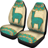 Llama Car Seat Covers Boho Floral Style Pattern 212403 - YourCarButBetter