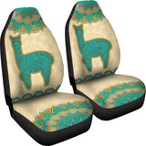 Llama Car Seat Covers Boho Floral Style Pattern 212403 - YourCarButBetter