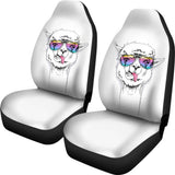 Llama With Glasses Printed Car Seat Covers 212403