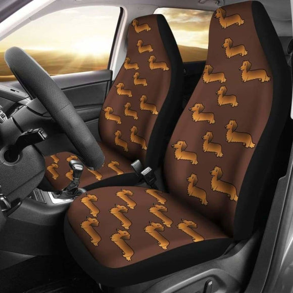 Long Haired Dachshund Car Seat Cover 092813 - YourCarButBetter