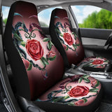 Love Couple Dragons In Love And Rose Car Seat Covers 212901 - YourCarButBetter