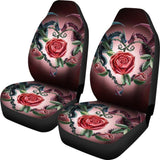 Love Couple Dragons In Love And Rose Car Seat Covers 212901 - YourCarButBetter