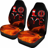Love Firefighter Car Seat Covers 101211 - YourCarButBetter