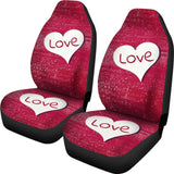 Love Heart Car Seat Covers 101819 - YourCarButBetter