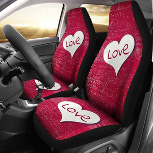 Love Heart Car Seat Covers 101819 - YourCarButBetter