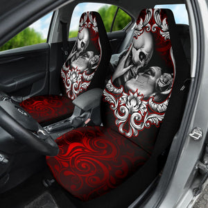 Love Kissing Skeleton Sugar Skull Gothic Car Seat Covers Custom 1 211101 - YourCarButBetter