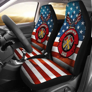 Lumberjack Dad American Flag Car Seat Covers Gift 5 174914 - YourCarButBetter