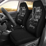 Lung Cancer No One Fights Alone Car Seat Covers 210101 - YourCarButBetter