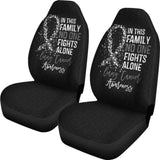 Lung Cancer No One Fights Alone Car Seat Covers 210101 - YourCarButBetter