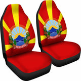 Macedonia Flag Car Seat Cover Coat Of Arms Amazing 105905 - YourCarButBetter