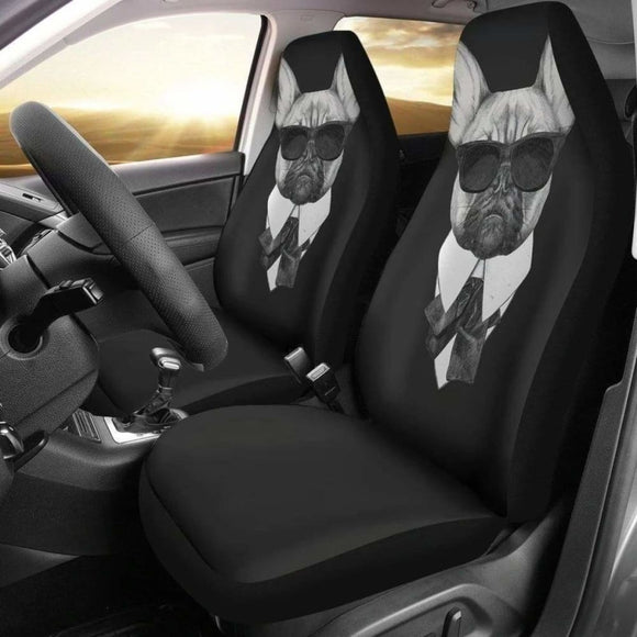 Mafia French Bulldog Car Seat Covers 194110 - YourCarButBetter