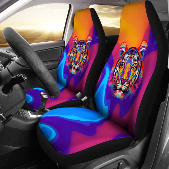 Magical Abstract Tiger Face Car Seat Covers 212703 - YourCarButBetter
