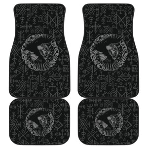 Magical Viking Odin Raven Rune Symbols Car Floor Mats 212802 - YourCarButBetter