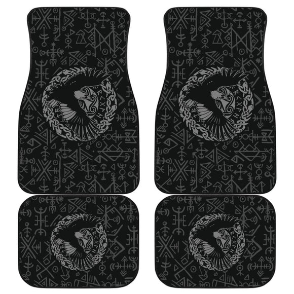 Magical Viking Odin Raven Rune Symbols Car Floor Mats 212802 - YourCarButBetter