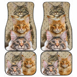 Maine Coon Cat Car Floor Mats For Main Coon Cat Lover 112428 - YourCarButBetter