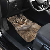 Maine Coon Cat Car Floor Mats Funny Cat Face 112428 - YourCarButBetter