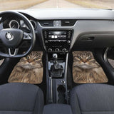 Maine Coon Cat Car Floor Mats Funny Cat Face 112428 - YourCarButBetter