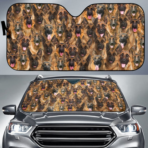 Malinois Dog Print Car Auto Sun Shades 210501 - YourCarButBetter