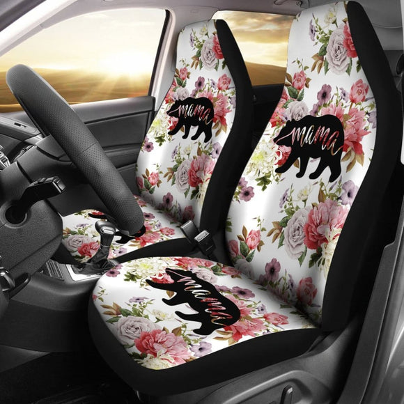 Mama Bear Flower Rose Car Seat Covers 174510 - YourCarButBetter
