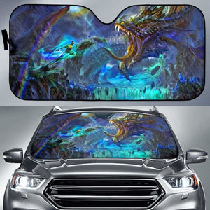 Man Vs Dragon Art Sun Shade amazing best gift ideas 172609 - YourCarButBetter