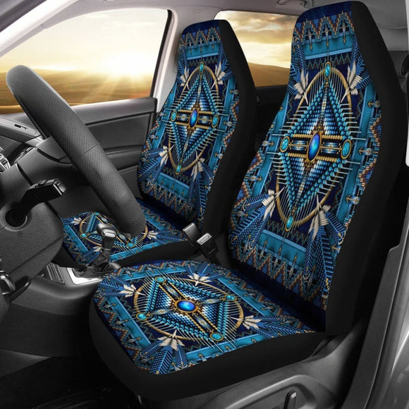 Mandala Blue Native American Design Car Seat Covers 093223 - YourCarButBetter
