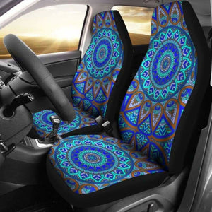 Mandala Design Blue Car Seat Covers 105905 - YourCarButBetter