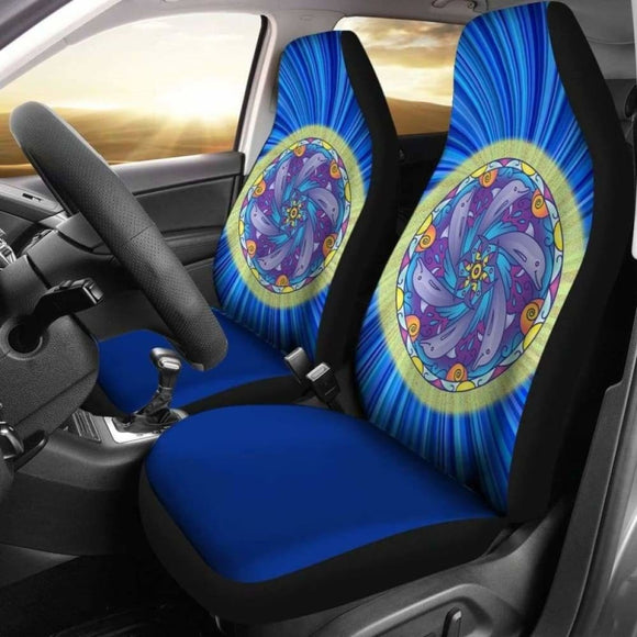 Mandala Dolphin Art Custom Car Seat Covers 181703 - YourCarButBetter