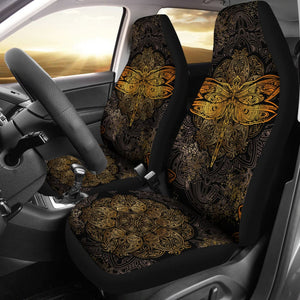 Mandala Dragonfly Print Car Seat Covers 213003 - YourCarButBetter