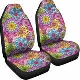 Mandala Flowers Pattern Car Seat Covers 105905 - YourCarButBetter