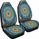 Mandala Light Blue Car Seat Covers 105905 - YourCarButBetter