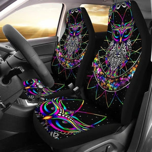 Mandala Owl Car Seat Covers Gift Idea 093223 - YourCarButBetter