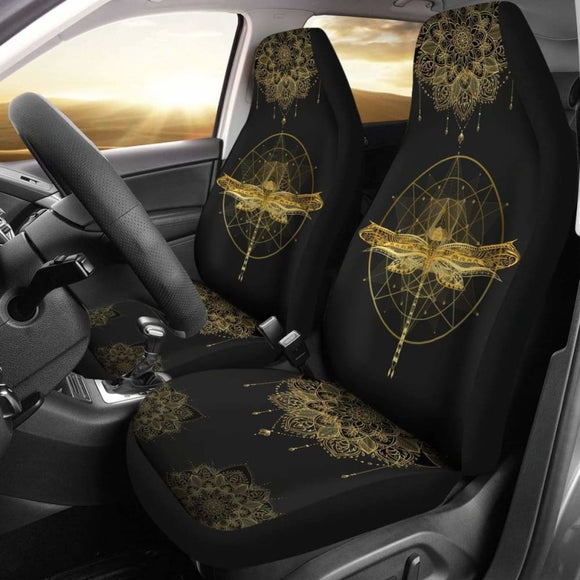 Mandala Pentagram Dragonfly Car Seat Cover 135711 - YourCarButBetter