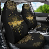 Mandala Pentagram Dragonfly Car Seat Cover 135711 - YourCarButBetter