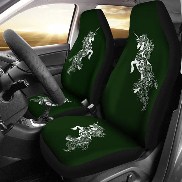 Mandala Unicorn Olive Car Seat Covers Amazing Gift Ideas 184610 - YourCarButBetter