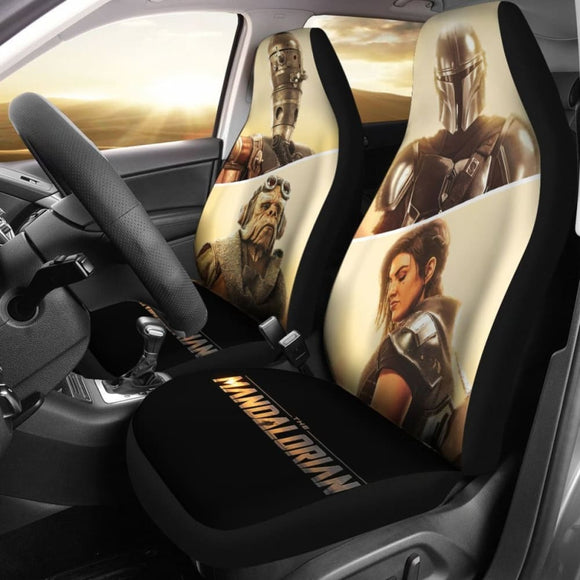 Mandalorian Car Seat Covers Ig 88 Cara Kuiil Characters 094201 - YourCarButBetter