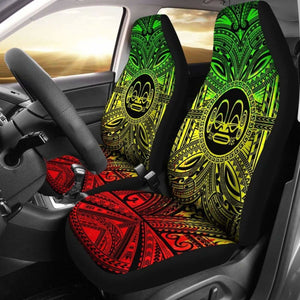 Marquesas Islands Car Seat Cover - Marquesas Islands Coat Of Arms Polynesian Reggae Style 105905 - YourCarButBetter